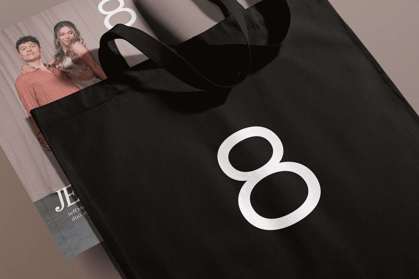 Black Tote Bag (8 Logo)