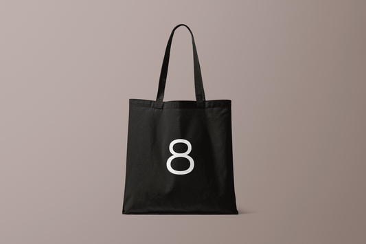 Black Tote Bag (8 Logo)