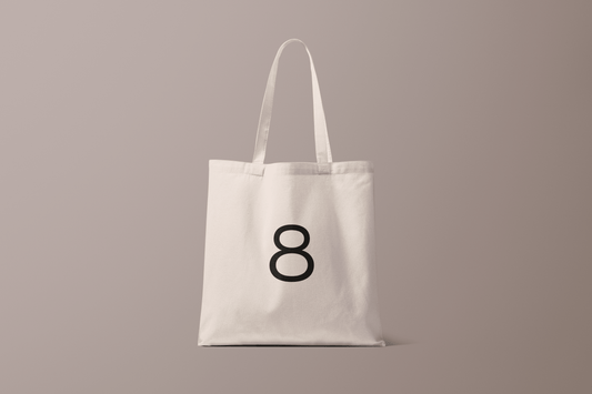 White Tote Bag (8 Logo)